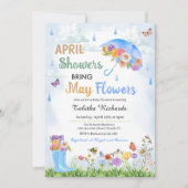 Duschen im April bringen im Mai Blume Frühjahrsdus Einladung (Vorderseite)