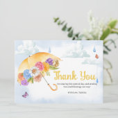 Duschen im April bringen Mai Blume Babydusche Dankeskarte (Stehend Vorderseite)