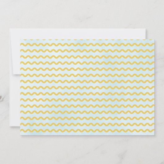 Duschen im April bringen Mai Blume Babydusche Dankeskarte (Rückseite)