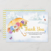 Duschen im April bringen Mai Blume Babydusche Dankeskarte (Vorne/Hinten)