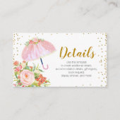 Duschen im April bringen Mai Blume Babydusche Deta Begleitkarte (Vorderseite)