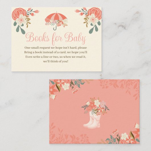 Duschen im April bringen Mai Blume Bücher für Baby Begleitkarte (Vorne/Hinten)