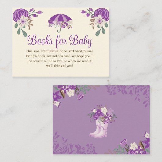 Duschen im April bringen Mai Blume Bücher für Baby Begleitkarte (Vorne/Hinten)