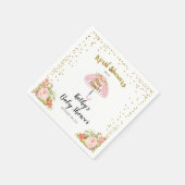 Duschen im April bringen May Blume Babydusche Napk Serviette (Ecke)