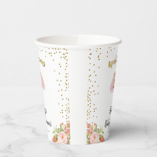 Duschen im April bringen May Blume Babydusche Pappbecher (Links)