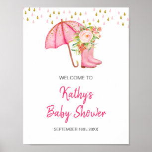 Duschen im April bringen May Blume Babydusche will Poster
