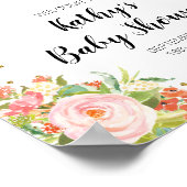 Duschen im April bringen May Blume Babydusche will Poster (Ecke)