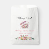 Duschen im April Brunch Blume Babydusche Geschenktütchen (Vorderseite)
