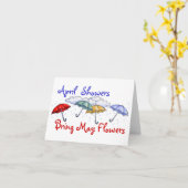 Duschen im April - Karte (Gelbe Blume)