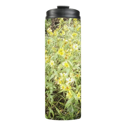 Duschen im April können Blume thermische Tumbler Thermosbecher (Vorderseite)