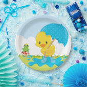 Duschen im niedlichen April Pappteller (Party)