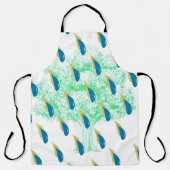 Duschen mit blauen und gelben Regenduschen Schürze (Vorderseite)