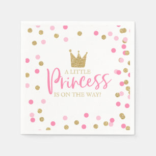 Duschen-Party-Servietten-Rosa und Gold Serviette