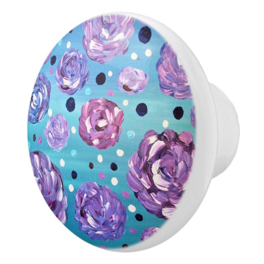 Duschen Sie mich mit Blumen Keramikknauf (Rechts)