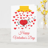 Duschen Sie mit Liebe White Valentine's Edition Karte (Gelbe Blume)