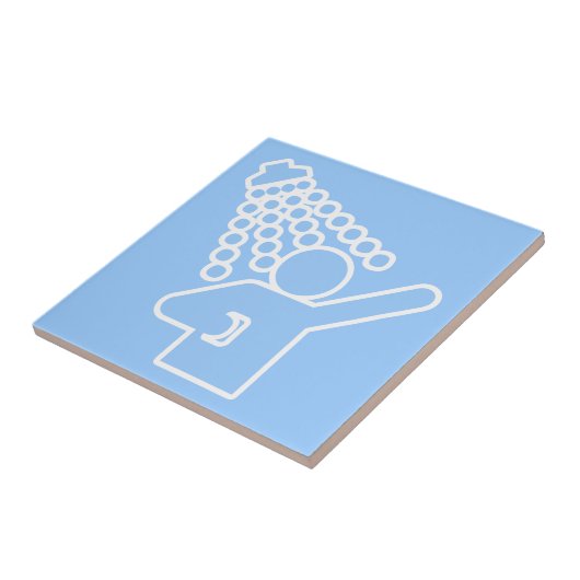 Duschen-Symbol Fliese (Seite)