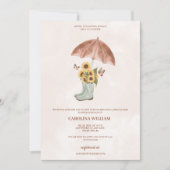 Duschen von Boho April bringen meine Blume mit Bab Einladung (Vorderseite)