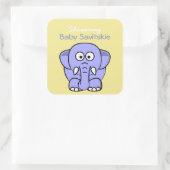 Duschende Baby Mason Jar Sticker - Gelb Lila (Tasche)