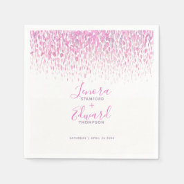 Duschende Kaskade rosa lila Kunsthochzeit Serviette