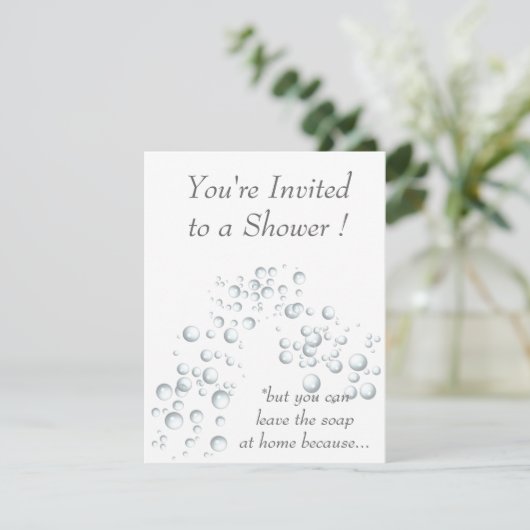 Duscheneinladungen - Braut oder Baby Einladung (Stehend Vorderseite)