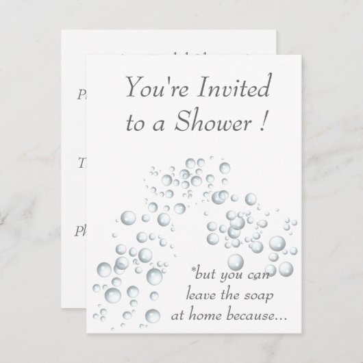 Duscheneinladungen - Braut oder Baby Einladung (Vorne/Hinten)