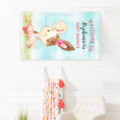 Duschfarm für Wasserfarben Girl Bunny Baby Banner (Insitu)