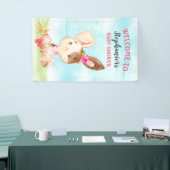 Duschfarm für Wasserfarben Girl Bunny Baby Banner (Messeveranstaltung)