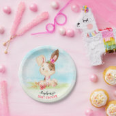 Duschfarm für Wasserfarben Girl Bunny Baby Pappteller (Party)