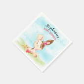 Duschfarm für Wasserfarben Girl Bunny Baby Serviette (Ecke)