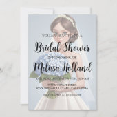 Duschkabine aus blauem Hydrangea Einladung (Vorderseite)