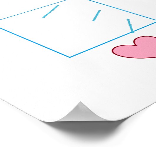 Duschkabine Liebe Poster (Ecke)