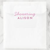 Duschkabine Mama-to-Be Kinderdusche Mason JAR Aufk Quadratischer Aufkleber (Tasche)