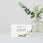 Duschkabine mit Duschvorrichtung für Grünpflanzen Begleitkarte (Stehend Vorderseite)