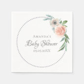 Duschkabine mit staubigen rosa Blütenblättern Serviette (Vorderseite)