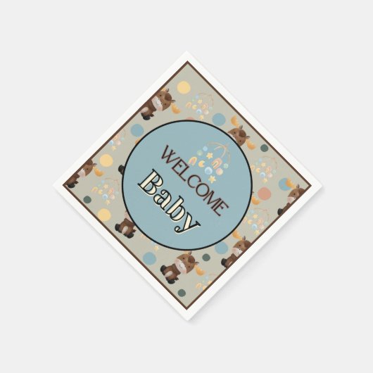 Duschkabinen für Elch und Handys Serviette (Ecke)