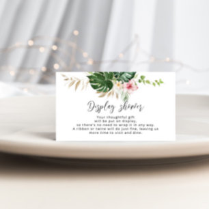 Duschkarte für tropische Blumenmuster Begleitkarte