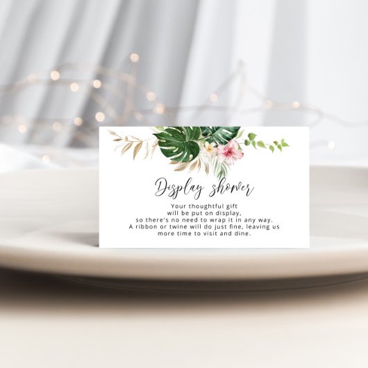 Duschkarte für tropische Blumenmuster Begleitkarte