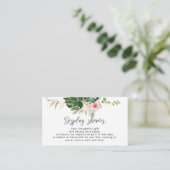 Duschkarte für tropische Blumenmuster Begleitkarte (Stehend Vorderseite)