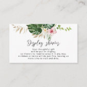 Duschkarte für tropische Blumenmuster Begleitkarte (Vorderseite)