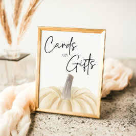 Duschkarte und Geschenke für Pumpkin Baby Poster