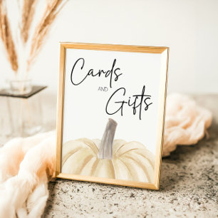 Duschkarte und Geschenke für Pumpkin Baby Poster