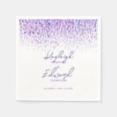 Duschkaskade lila mauve Art Hochzeit Serviette (Vorderseite)