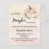 Duschkürbis Blume, cremefarben Einladungspostkarte (Vorderseite)