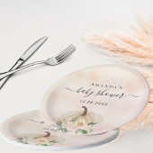 Duschkürbis Rose Goldcreme Pappteller