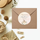 Duschkürbis Rose Goldcreme Runder Aufkleber