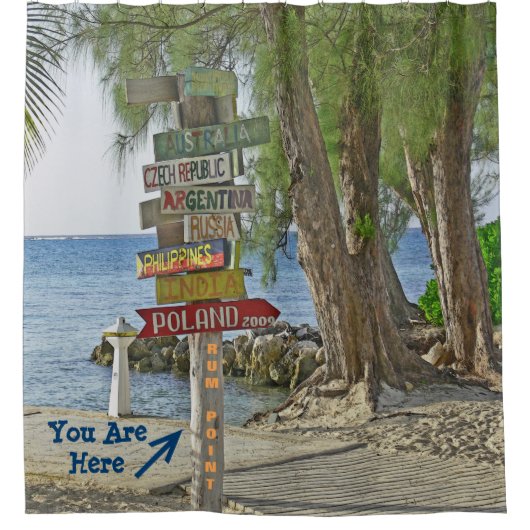 DUSCHKURTAIN-/FARBFARBENE LÄNDERZEICHEN AUS HOLZ DUSCHVORHANG (Vorderseite)