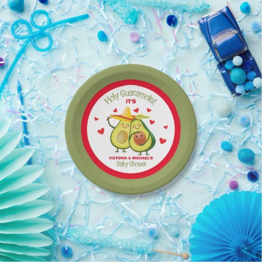 Duschpapierplatte des Holy Guacamole Avocado Pappteller (Party)