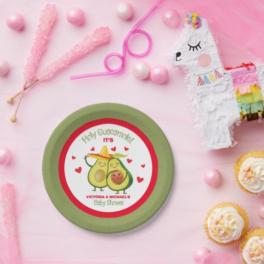 Duschpapierplatte des Holy Guacamole Avocado Pappteller (Party)
