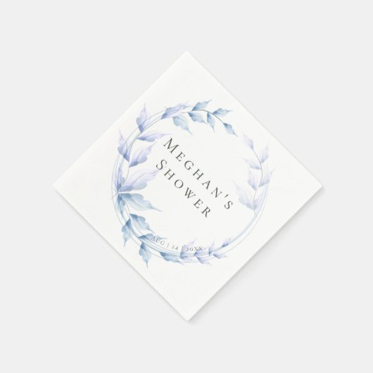 Duschschläfer Dusty Blue und Bale Lilac Foliage Serviette (Ecke)