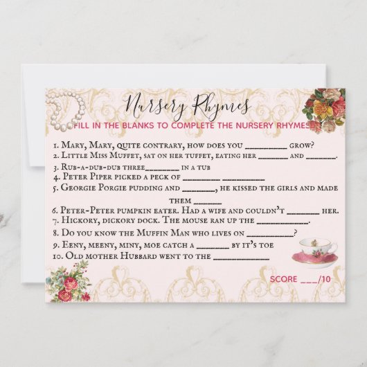 Duschspielkarte Einladung (Vorderseite)